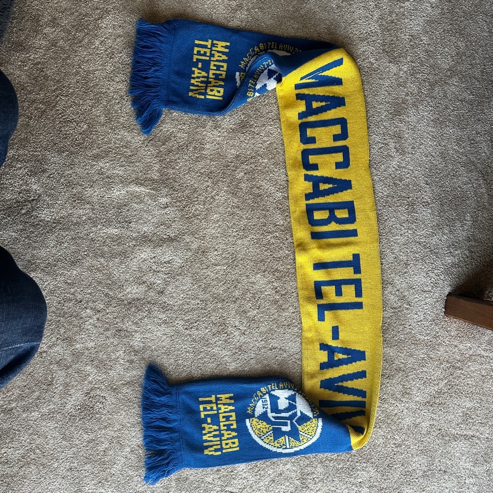 Maccabi Tel-Aviv Blue and Yellow Scarf